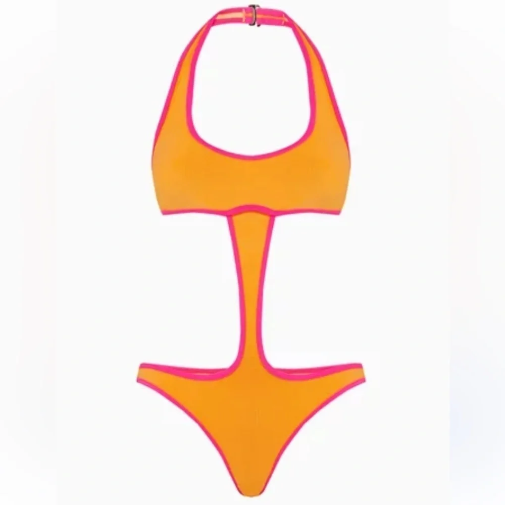 New! Frankie’s bikinis Hayes Terry Monokini One Piece Swimsuit 24115